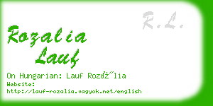 rozalia lauf business card